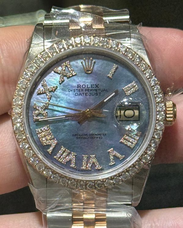 Rolex Datejust 36MM Aftermarket Mother of Pearl Dial Aftermarket Jubilee Bracelet (16014)