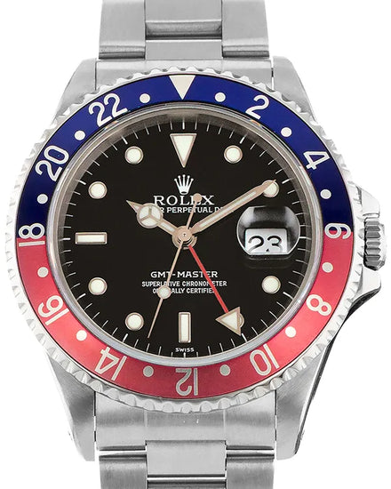 Rolex GMT-Master "Pepsi" 40MM Black Dial Oyster Bracelet (16700)
