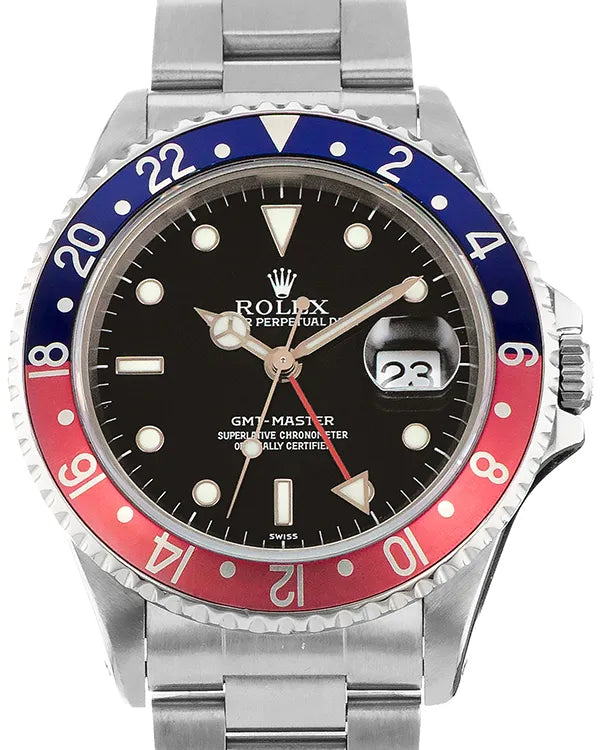 Rolex GMT-Master II "Pepsi" 40MM Black Dial Oyster Bracelet (16700)