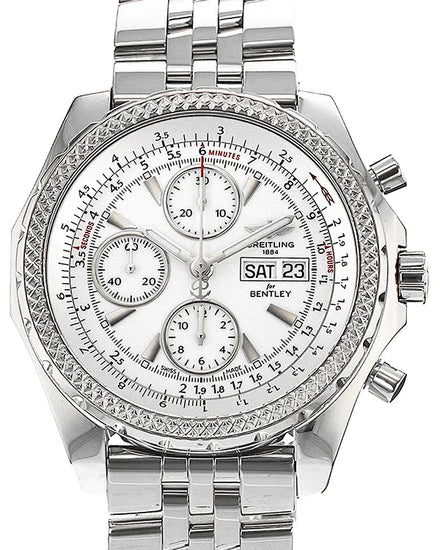 Breitling Bentley GT 45MM White Dial Steel Bracelet (A13362)