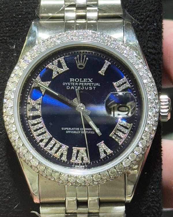 Rolex Datejust 36MM Aftermarket Blue Dial Aftermarket Jubilee Bracelet (1603)