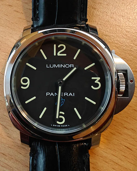2019 Panerai Luminor Base Logo 44MM Black Dial Leather Strap (PAM00774)