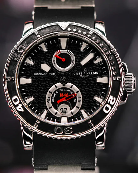 Ulysse Nardin Marine Diver 42.7MM Black Dial Rubber Strap (263-33-3C/82)