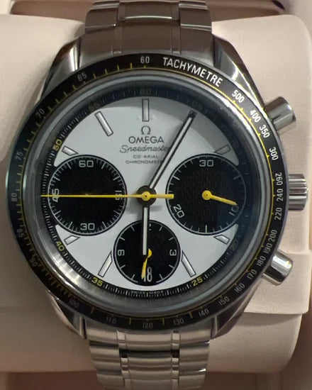 No Reserve - Omega Speedmaster Racing 40MM White Dial Steel Bracelet (326.30.40.50.04.001)