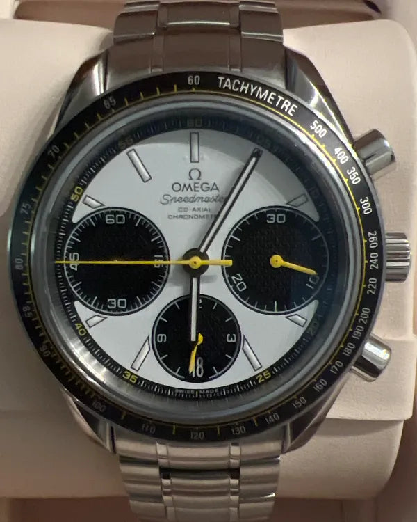 No Reserve - Omega Speedmaster Racing 40MM White Dial Steel Bracelet (326.30.40.50.04.001)