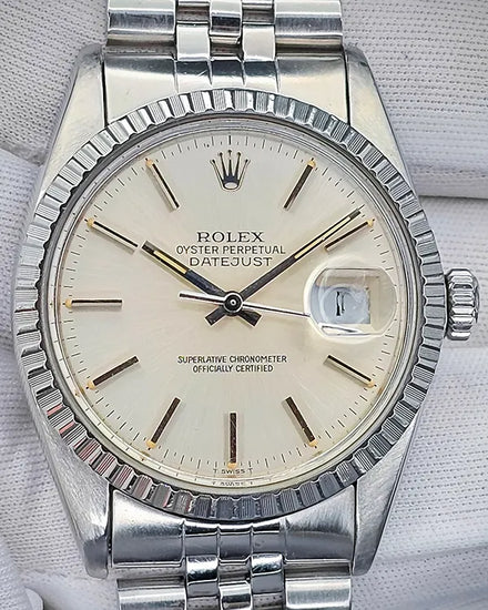 1984 (8.1 Mill Serial) Rolex Datejust 36MM Silver Dial Jubilee Bracelet (16030)