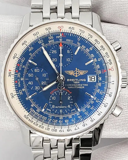 2017 Breitling Navitimer Heritage 42MM Blue Dial Steel Bracelet (A13324)