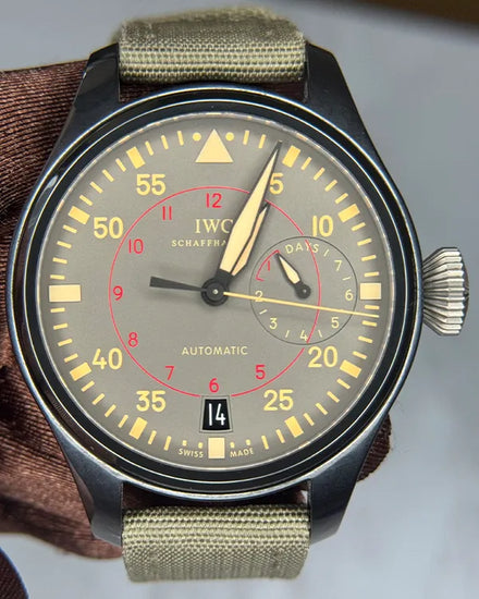 IWC Schaffhausen Pilot Top Gun Miramar 48MM Grey Dial Textile Strap (IW501902)
