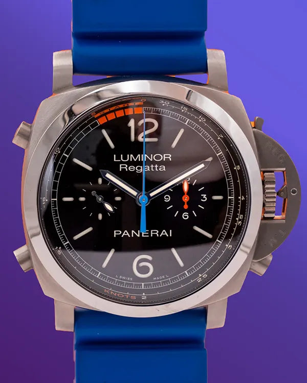 2017 Panerai Luminor 1950 Regatta 3 Days Chrono Flyback 47MM Black Dial Rubber Strap (PAM00526)