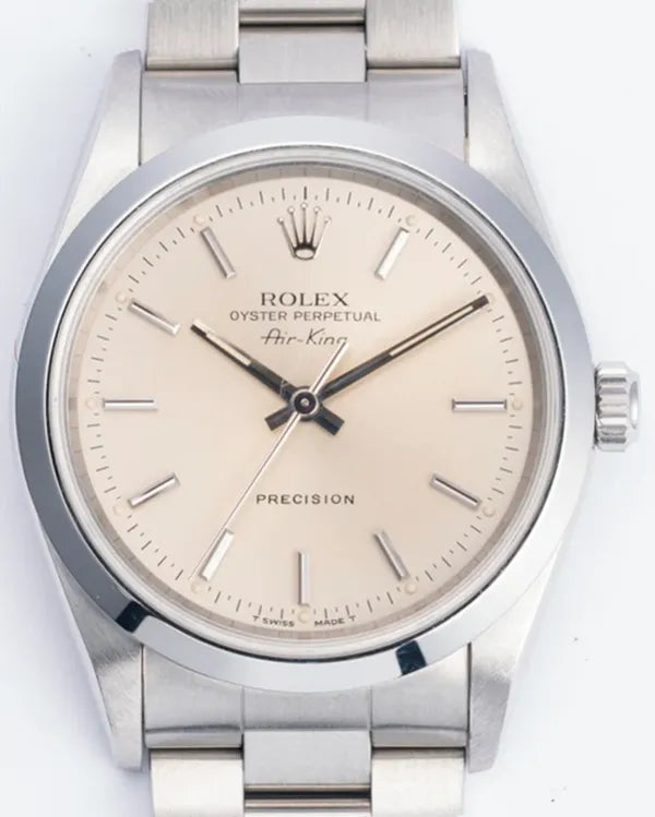 1995 (W Serial) Rolex Air-King 34MM Silver Dial Oyster Bracelet (14000)