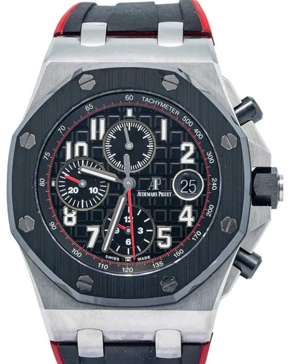 Audemars Piguet Royal Oak Offshore Chronograph "Vampire" 42MM Black Dial Rubber Strap (26470SO)