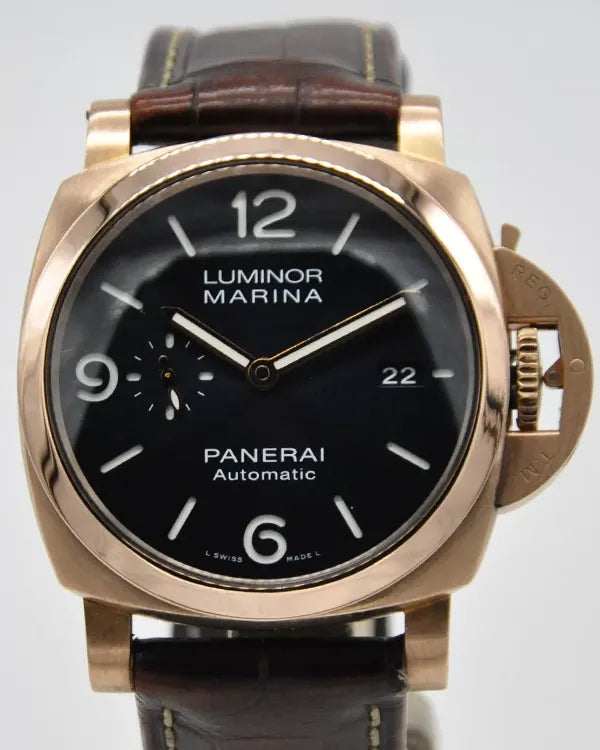 Panerai Luminor Marina Goldtech 44MM Blue Dial Leather Strap (PAM01112)