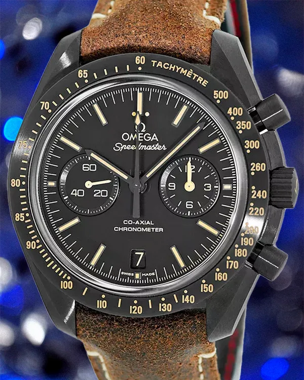 2024 Omega Speedmaster Dark Side of the Moon "Vintage Black" 44.25MM Black Dial Leather Strap (311.92.44.51.01.006)