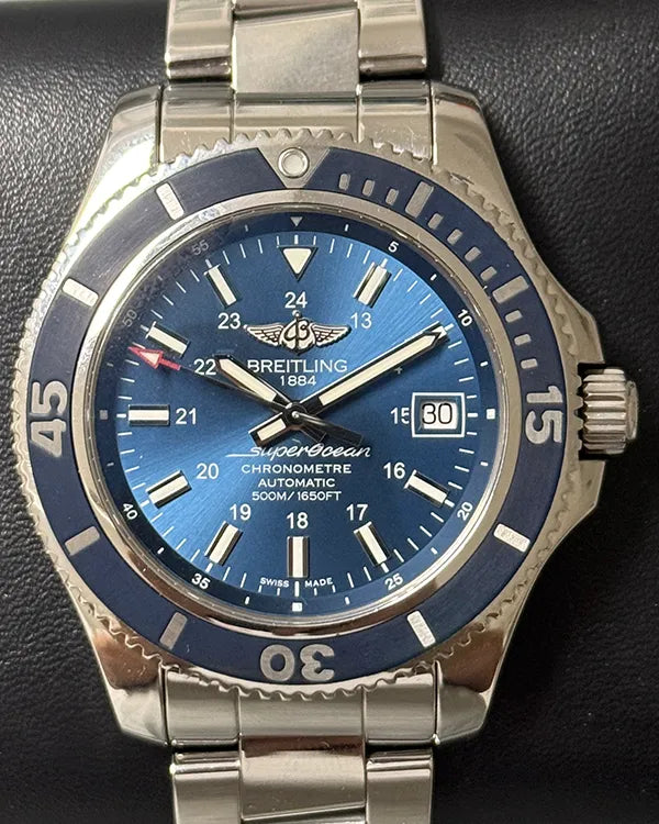 2019 Breitling Superocean II 42MM Blue Dial Steel Bracelet