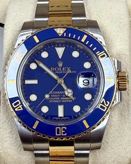 2012 Rolex Submariner Date "Bluesy" 40MM Blue "Flat" Dial Two-Tone Oyster Bracelet (116613LB)