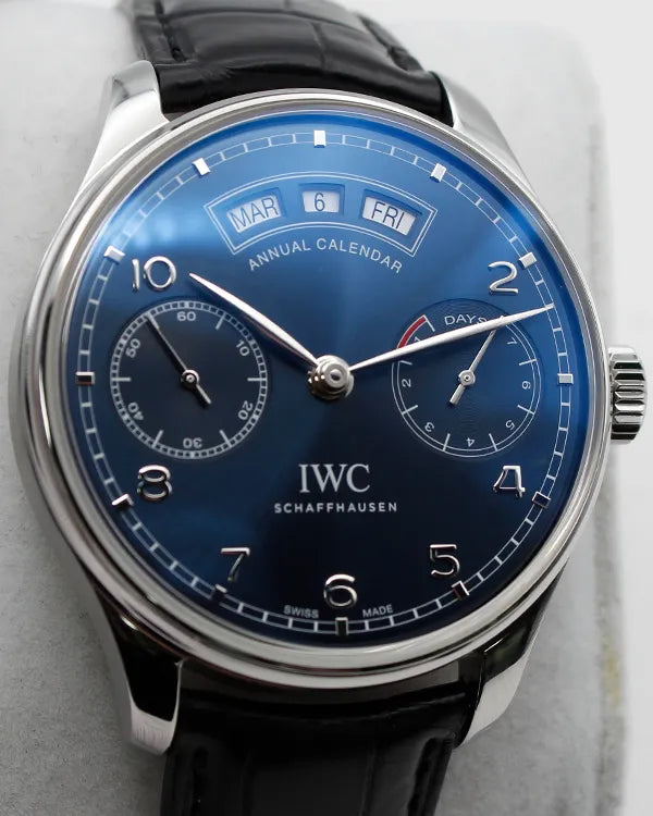 IWC Schaffhausen Portugieser 44MM Blue Dial Leather Strap (IW503502)