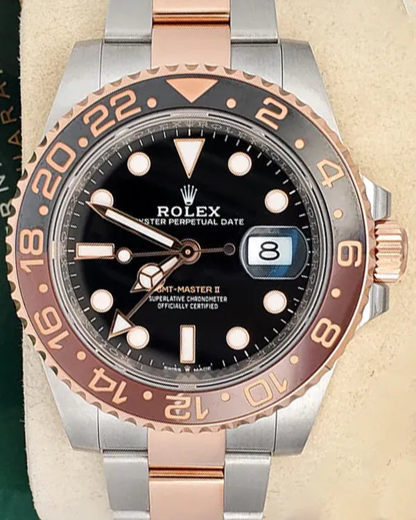 2024 Rolex GMT-Master II "Rootbeer" 40MM Black Dial Two-Tone Oyster Bracelet (126711CHNR)