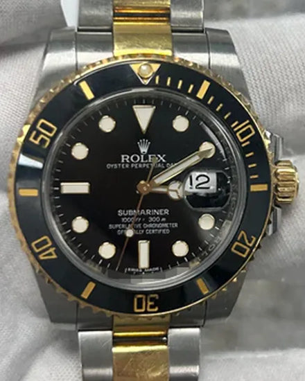 2016 Rolex Submariner Date 40MM Black Dial Two-Tone Oyster Bracelet (116613LN)