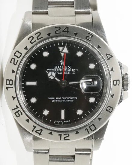 Rolex Explorer II 40MM Black Dial Oyster Bracelet (16570)