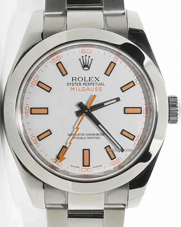 Rolex Milgauss 40MM White Dial Oyster Bracelet (116400)