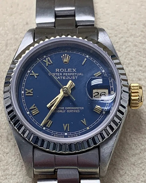 Rolex Lady-Datejust 26MM Blue Dial Oyster Bracelet (6916)