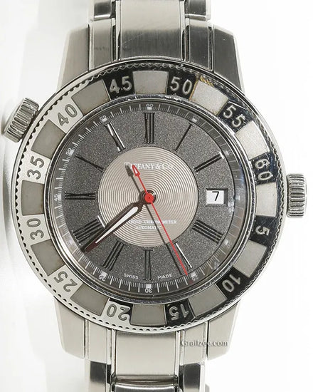 Tiffany & Co. Mark Resonator 42MM Quartz Grey Dial Steel Bracelet (T57)