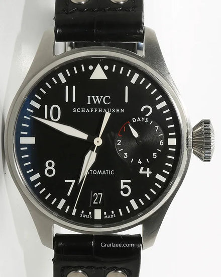 IWC Schaffhausen Pilot 46MM Grey Dial Leather Strap (IW500402)