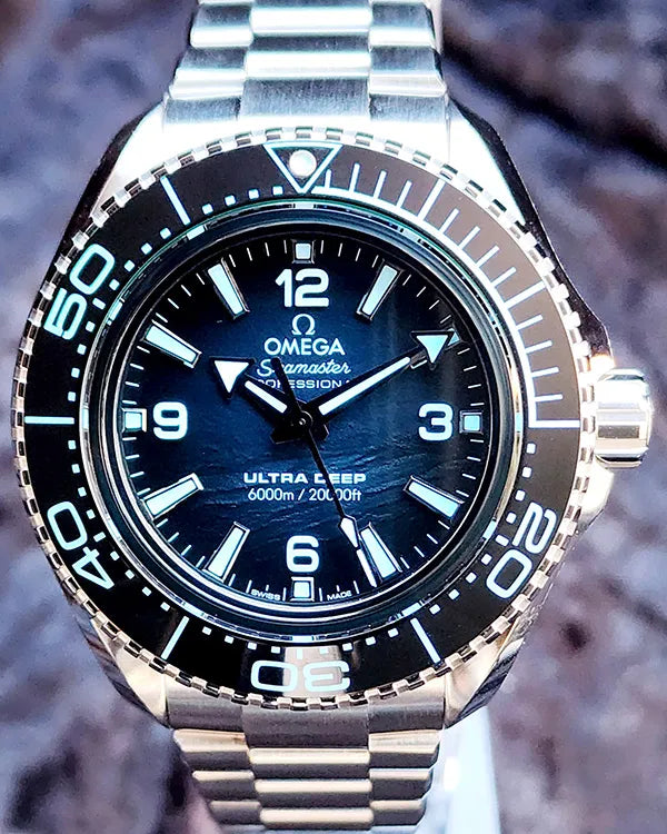 2025 Omega Seamaster Planet Ocean 6000M "Ultra Deep" 45.5MM Blue Dial Steel Bracelet (215.30.46.21.03.002)