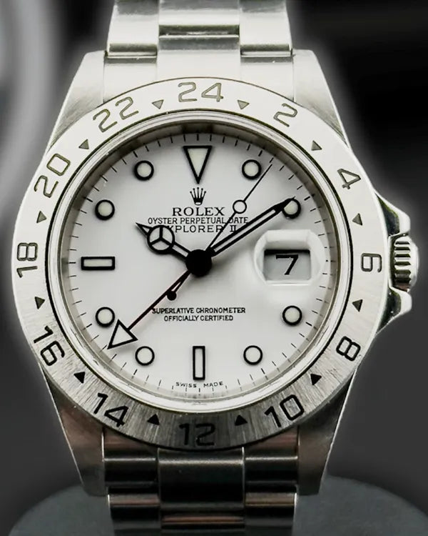 2004 Rolex Explorer II "Polar" 40MM White Dial Oyster Bracelet (16570)