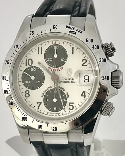 Tudor Prince Date Tiger 40MM White Dial Leather Strap (79280P)