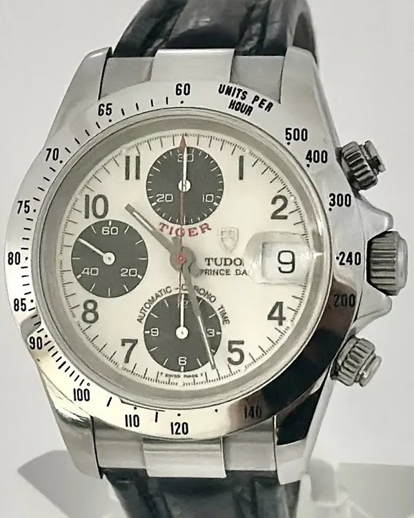 Tudor Prince Date Tiger 40MM White Dial Leather Strap (79280P)