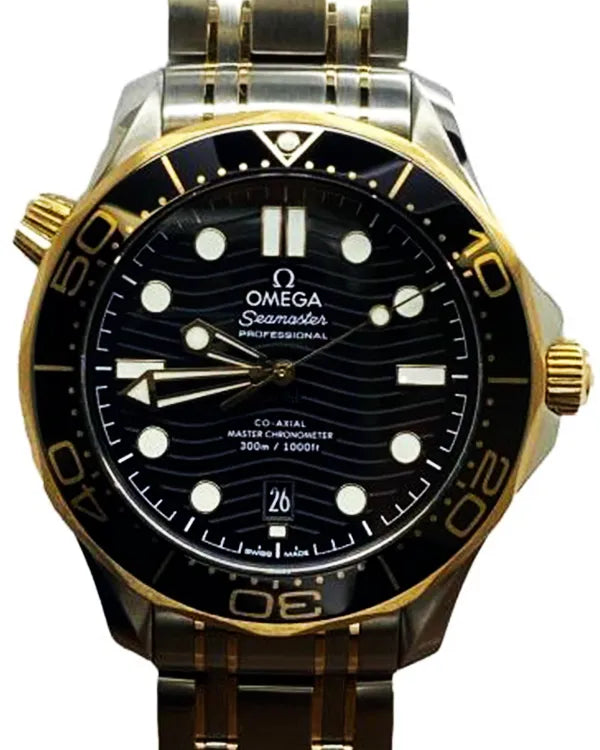 Omega Seamaster Diver 300M 42MM Black Dial Two-Tone Bracelet (210.20.42.20.01.001)