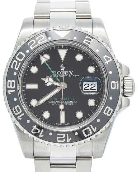 2009 Rolex GMT-Master II 40MM Black Dial Oyster Bracelet (116710)