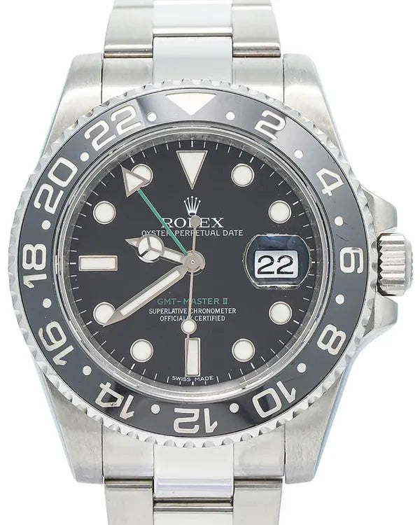 2009 Rolex GMT-Master II 40MM Black Dial Oyster Bracelet (116710)
