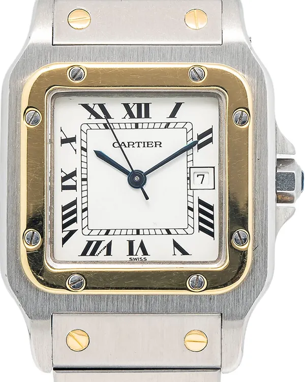 Cartier Santos De Cartier 29MM White Dial Two-Tone Bracelet (1172961)