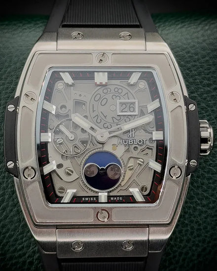 Hublot Spirit of Big Bang Moonphase 42MM Skeleton Dial Rubber Strap (647.NX.1137.RX)