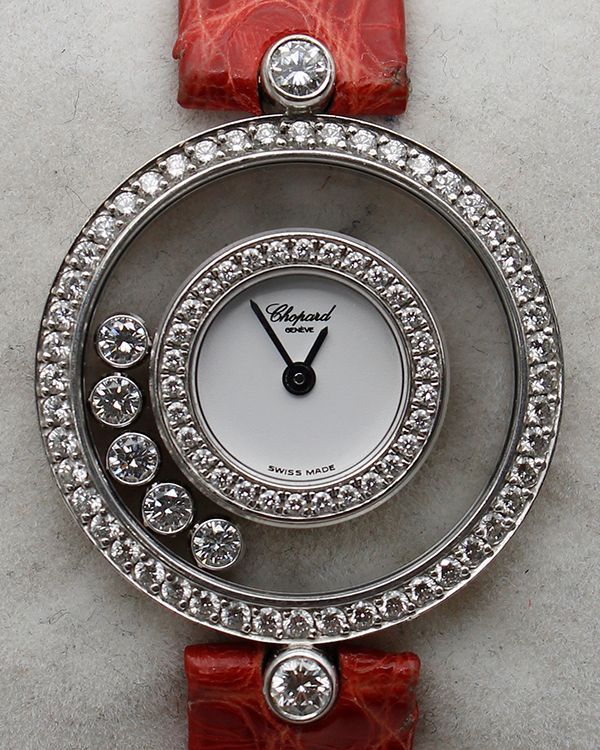 Chopard Happy Diamonds 24MM Quartz Silver Dial Leather Strap (20/3957)