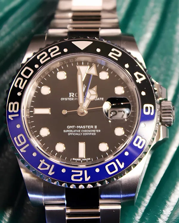 2016 Rolex GMT-Master II "Batman" 40MM Black Dial Oyster Bracelet (116710BLNR)