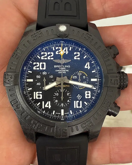 Breitling Avenger Hurricane 50MM Black Dial Rubber Strap (XB1210)