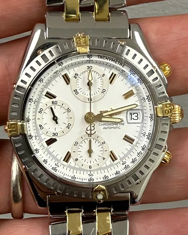 2018 Breitling Crosswind Chronograph 39MM White Dial Two-Tone Bracelet (B13352)