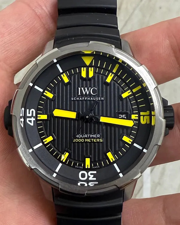 2019 IWC Schaffhausen Aquatimer 46MM Black Dial Rubber Strap (IW358001)