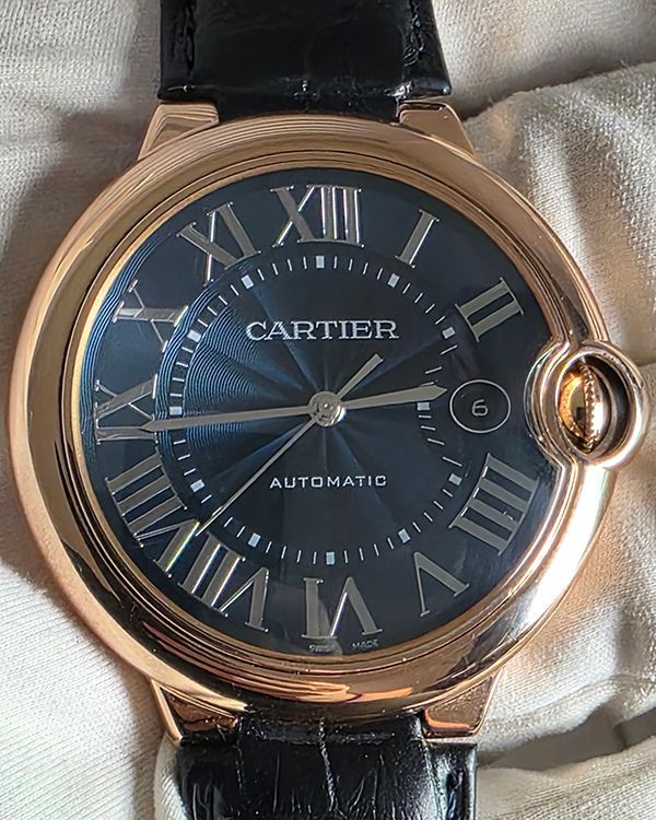 2023 Cartier Ballon Bleu 42MM Blue Dial Leather Strap (WGBB0036)