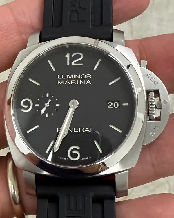 2011 Panerai Luminor Marina 1950 3 Days 44MM Black Dial Rubber Strap (PAM00312)