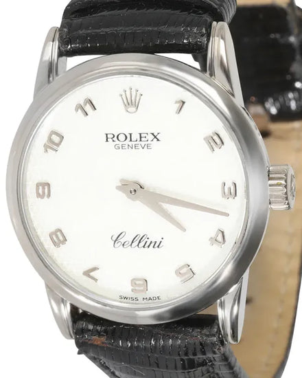 Rolex Cellini 25MM Quartz Mother of Pearl Dial Aftermarket Leather Strap (6111/9)