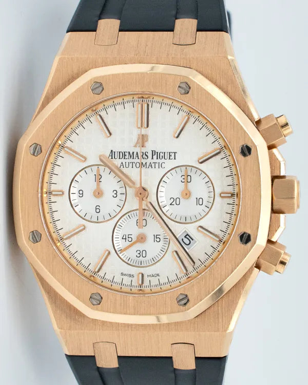 Audemars Piguet Royal Oak Chronograph 41MM Silver Dial Rubber Strap (26320OR.OO.D088CR.01)