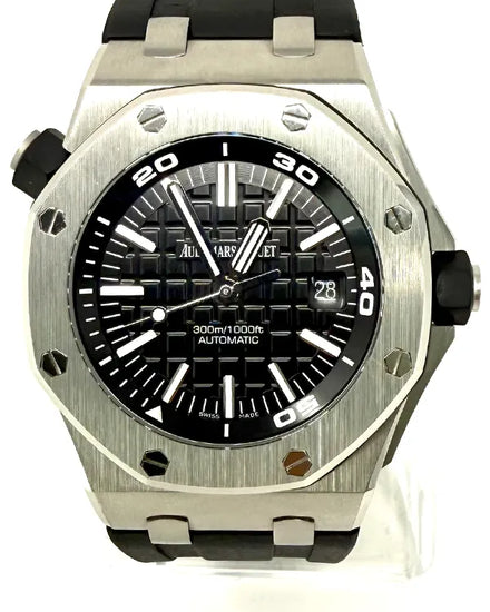 Audemars Piguet Royal Oak Offshore Diver 42MM Black Dial Rubber Strap (15710ST.OO.A002CA.01)