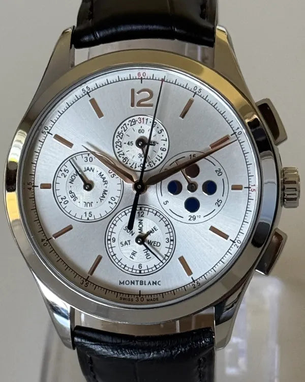 Montblanc Heritage Chronométrie 42MM Silver Dial Leather Strap (114875)