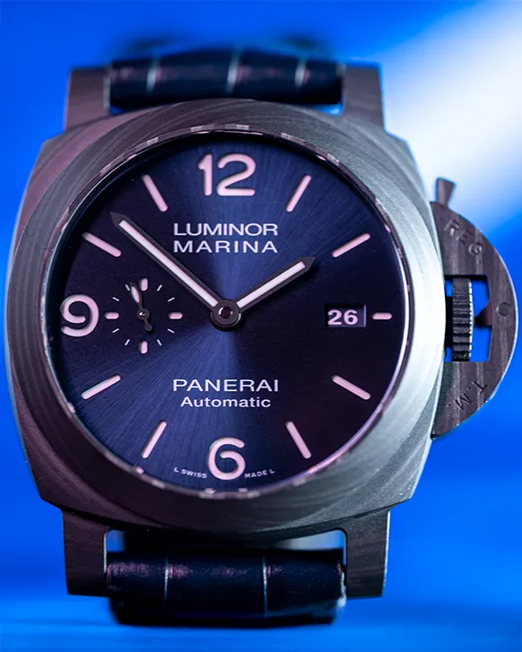 2022 Panerai Luminor Marina "Carbotech Blue Notte" L.E. 44MM Blue Dial Leather Strap (PAM01664)
