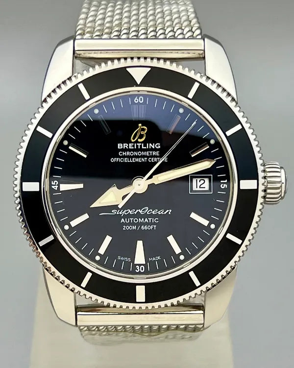 No Reserve - 2017 Breitling Superocean Heritage 42MM Black Dial Steel Bracelet (A1732124/BA61)