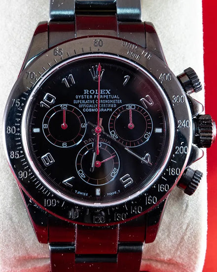 Rolex Cosmograph Daytona 40MM Aftermarket Black Dial Oyster Bracelet (116523)